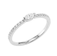 Anello Donna in Oro bianco Diamante AN-4024-D-16-B